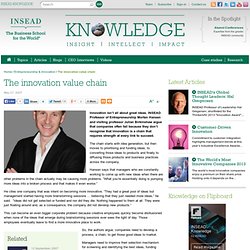 Knowledge - Morten Hansen: The innovation value chain