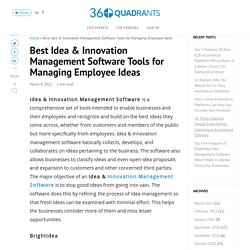 Best Idea & Innovation Management Software Tools for Managing Employee Ideas