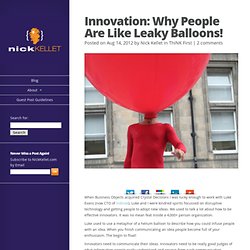 Leaky Balloons and the Reverse Diffusion of Innovation