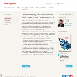 L’innovation s’organise – Observatoire du Management de l’Innovation 2013