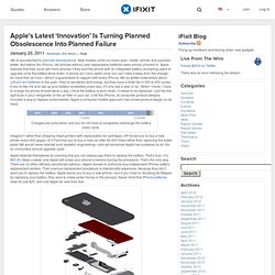 Apple’s Latest ‘Innovation’ Is Turning Planned Obsolescence Into Planned Failure « iFixit Blog