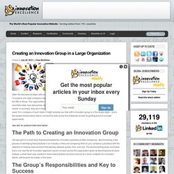 Creating an Innovation Group in a Large Organization