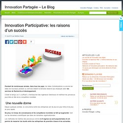 Innovation Participative: les raisons d’un succès