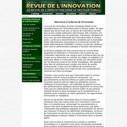 Revue de l'innovation: Title goes here