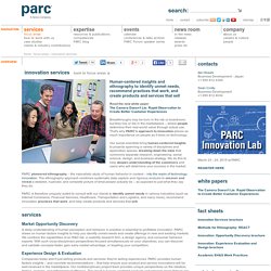 Innovation Services - PARC, a Xerox company