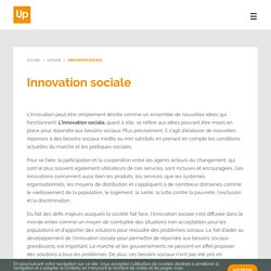 Innovation sociale - Up