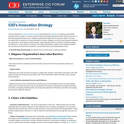 CIO’s Innovation Strategy