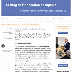 Innovation de rupture et rupture technologique