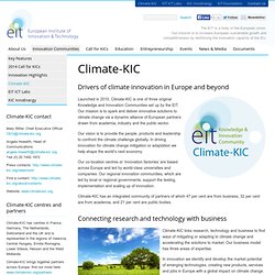 European Institute of Innovation and Technology: Climate-KIC