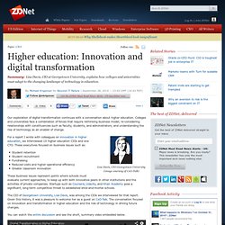 Higher education: Innovation and digital transformation