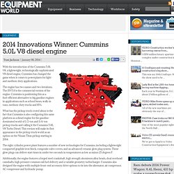 2014 Innovations Winner: Cummins 5.0L V8 diesel engine