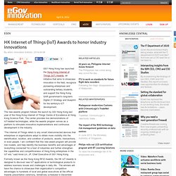 HK Internet of Things (IoT) Awards to honor industry innovations