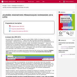 Cours : Journées Innovations Pédagogiques Normandes 2016 (JIPN)