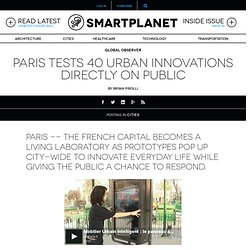 Paris tests 40 urban innovations directly on public