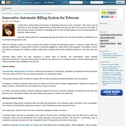 The Features of Automatic Billing System for Telecom