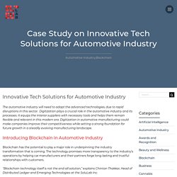 Case Study on Innovative Tech Solutions for Automotive Industry