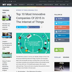 10 Most Innovative Companies In the Internet of Things
