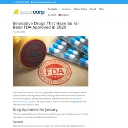 Innovative Drugs That Have So Far Been FDA-Approved in 2020
