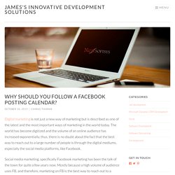 Should you follow the Facebook posting calendar?