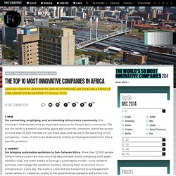 The Top 10 Most Innovative Companies In Africa