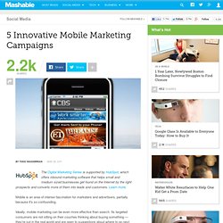 5 Innovative Mobile Marketing Campaigns