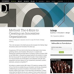 Method: The 6 Keys to Creating an Innovative Organization