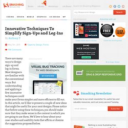 Innovative Techniques To Simplify Sign-Ups and Log-Ins - Smashing Magazine