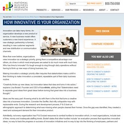 How Innovative Is Your Organization