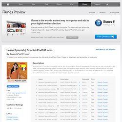 Learn Spanish | SpanishPod101.com - Download free podcast episodes by LanguagePod101.com on iTunes.