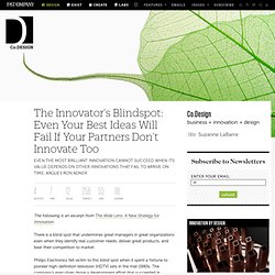 The Innovator's Blindspot: Even Your Best Ideas Will Fail If Your Partners Don't Innovate Too