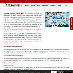 Beauty & Health Care Products Innovator & Manufacturer-RBH