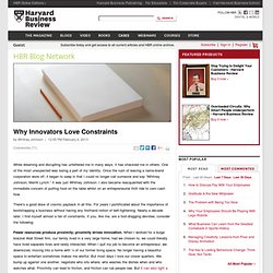 Why Innovators Love Constraints - Whitney Johnson