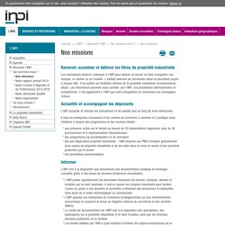 INPI Nos missions