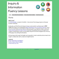 Inquiry & Information Fluency Lessons