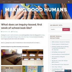 What does an inquiry-based, first week of school look like? – Making Good Humans