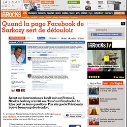 Quand la page Facebook de Sarkozy sert de défouloir
