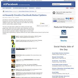 10 Insanely Creative Facebook Status Updates - Flock