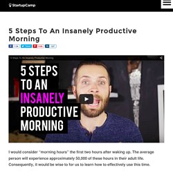 5 Steps To An Insanely Productive Morning