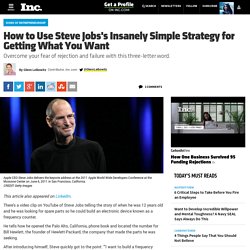 How to Use Steve Jobs's Insanely Simple Strategy for Getting What You Want