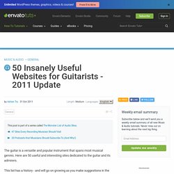 50 Insanely Useful Websites for Guitarists - 2011 Update