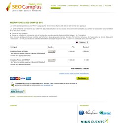 » Inscription SEO Campus 2014 – 13 & 14 mars 2014