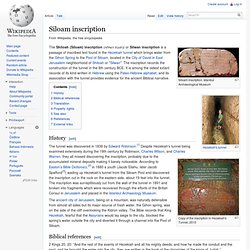 Siloam inscription