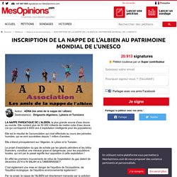 INSCRIPTION DE LA NAPPE DE L’ALBIEN AU PATRIMOINE MONDIAL DE L’UNESCO