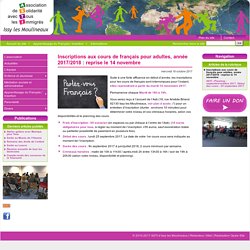 Inscriptions aux cours de français pour adultes, année 2017/2018 : reprise le 14 novembre - ASTI d'Issy les Moulineaux