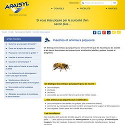 Insectes et animaux piqueurs - Apaisyl®