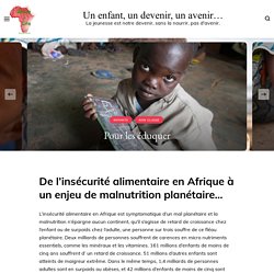 Insécurité alimentaire en Afrique / Les plantes une solution