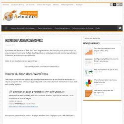 Insérer du flash dans Wordpress