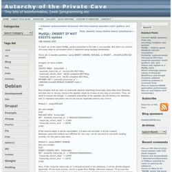 MySQL: INSERT IF NOT EXISTS syntax » Autarchy of the Private Cave