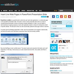 Insert Live Web Pages in PowerPoint 2010 Presentation Slide