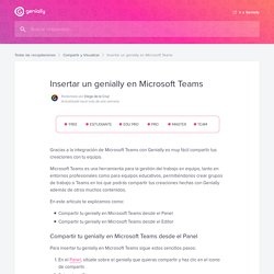 Insertar un genially en Microsoft Teams
